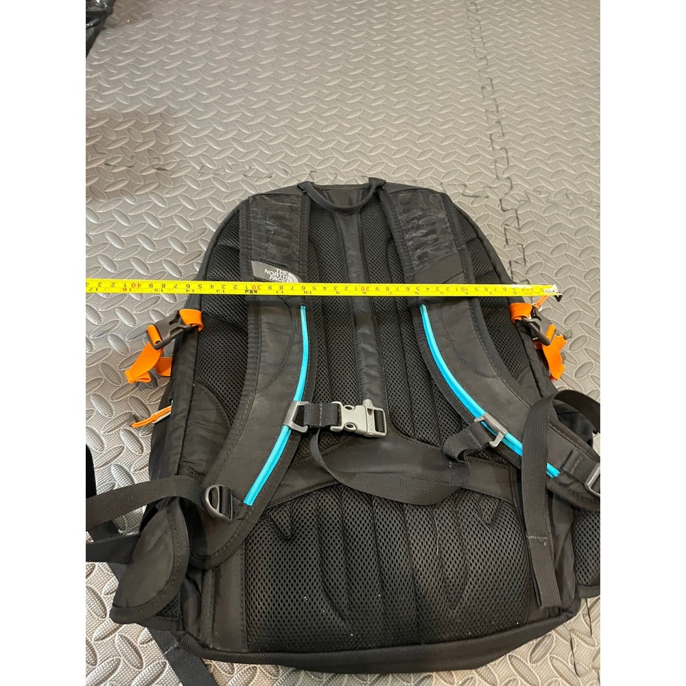 The North Face Surge II Transit Backpack Unisex OS Black Blue Orange Hiking Bag - Picture 16 of 16